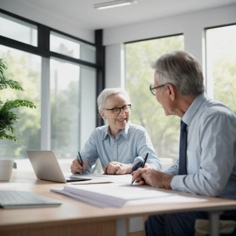 Consultation session with retiree