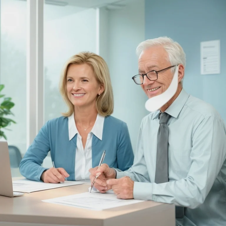 Insurance consultant advising a retiree couple
