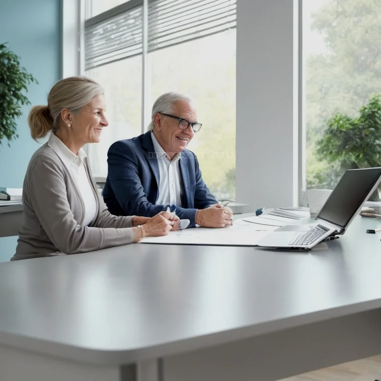 Consultant explaining policy details