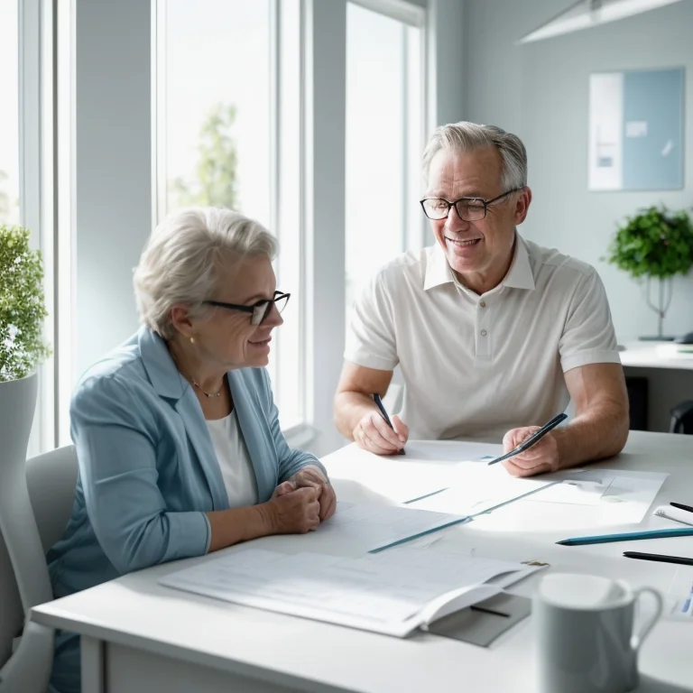 Team discussion in office